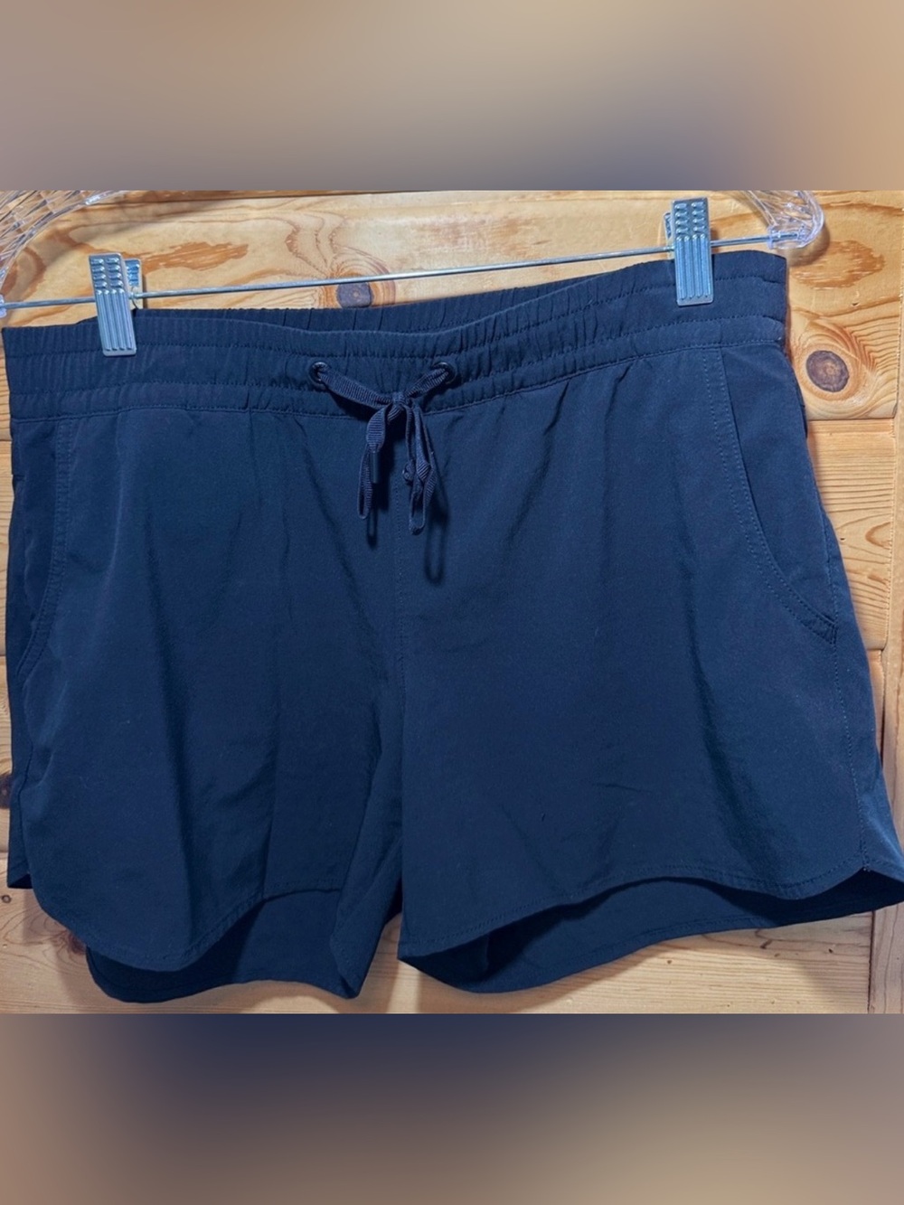 Eddie Bauer Women's Black Nylon Drawstring Shorts Small